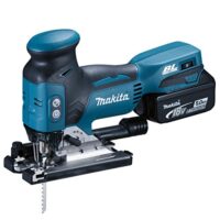 Makita DJV181RT1J Akku-Pendelhubstichsäge 18 V / 5,0 Ah - Produktfoto einer hochwertigen Akku-Säge mit komfortablem Design und beeindruckender Leistung.