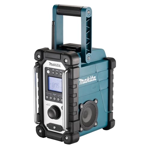 Robuster Baustellenradio mit DAB+ AM/FM und Bluetooth, ideal für Lithium-Ionen-Akkus 12 – 14,4 – 18 V, türkisfarben