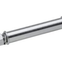 Ersatzachse 20 mm x 137 mm, M12, Stahl verzinkt, Schubkarrenrad-Zubehör