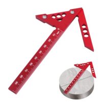 Zimmermannswinkel Mittenfinder Speedmarker Lineal 45° 90° Zentrierwinkel für Holzbearbeitungsprojekte, Messwerkzeug zum Anreißen und Messen von Mittelpunkten