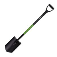 Ergonomischer Spitzspaten aus gehärtetem Stahl für Gartengeräte, 110 cm lang mit D-Griff und Spitzblatt, Grabspaten aus hochwertigem Material für Gartenarbeit