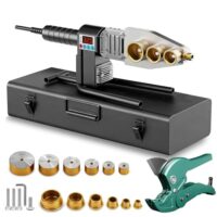 Professionelles Schweißgerät für Kunststoffrohre, 1500W Weldinger Schweißgerät mit einstellbarer Temperatur und Rohrschere 42mm