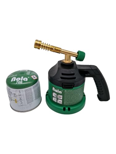 NOLA Gasbrenner mit 190g Gaskartusche, Lötbrenner und Grillanzünder für Löten und Schweißen