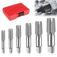 Kompaktes Gewindeschneidset für Heimwerker und Profis zum Nachschneiden beschädigter Gewinde in Stahl- und Kunststoffrohren (6PCS)