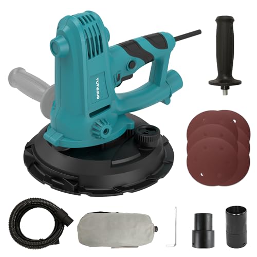 Trockenbauschleifer 750W mit Absaugung, Wandschleifer für trockene Oberflächen, Elektroschleifmaschine für Wände und Decken