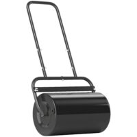 Rasenwalze für Garten, befüllbar mit Wasser oder Sand, 50cm Breite Handwalze mit U-Griff, 38 Liter Füllvolumen, Rasenroller aus Stahl, Ackerwalze für gepflegten Rasen