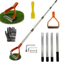 Gartenzubehör, Unkraut Entferner Gerät, Pendelhacke mit Stiel 163cm, Gartenhacke, Steigbügelhacke, Unkrauthacke 14cm Breit, für Jäten und Entfernen von Unkraut im Garten