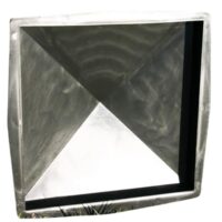 Pfeilerabdeckung aus Kunststoff für das Gießen von Betonpfosten, 30 x 30 cm