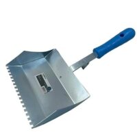 Porenbetonkelle 150 mm - Klebekelle mit Zahnung und Kübelschlaufe für Ytong und Porenbeton, PVC-Griff