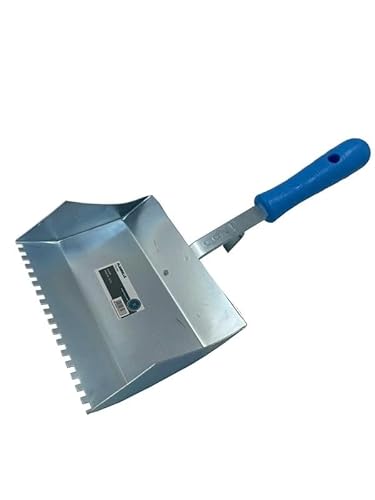 Porenbetonkelle 150 mm - Klebekelle mit Zahnung und Kübelschlaufe für Ytong und Porenbeton, PVC-Griff
