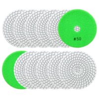 Hochwertige Diamantpolierpads mit diamantkörniger Oberfläche, geeignet für Granit, Marmor, Quarz und Kunststein.