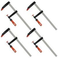 Schraubzwingen-Set mit 4 Stücken und 80 mm Ausladung, ideal für Holzarbeiten und Heimwerken