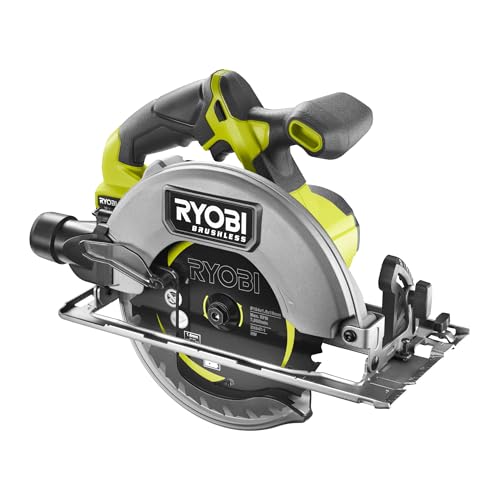 Effiziente und zuverlässige Handkreissäge mit 18 V ONE+ Brushless Technologie, ideal für Holzarbeiten und werkzeuglose Einstellungen.