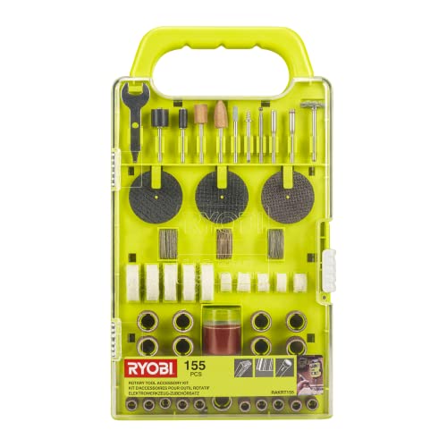 Ryobi RAKRT155 Drehwerkzeug-Zubehörset mit 155 Teilen - ideal für Rotationswerkzeuge