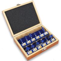 Hochleistungs Fräser-Set für Profis, 12-teiliges Werkzeugset mit Holzkoffer und YG8 Hartmetall-Schneiden für harte und weiche Holzarten