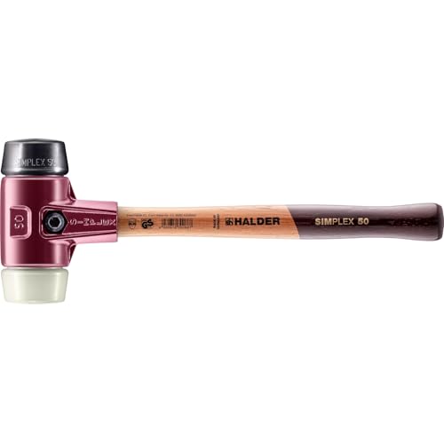 Hochwertige SIMPLEX-Schonhammer aus Gummikomposition/Nylon mit Tempergussgehäuse und hochwertigem Holzstiel für Heimwerker und Handwerker.