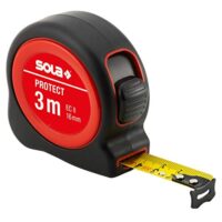 Robustes Rollbandmaß mit Gürtelclip und mm Skala, Genauigkeitsklasse II, für Innen- und Außenmessungen
