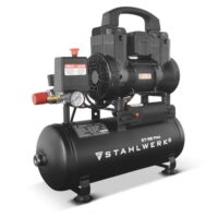 Druckluftkompressor mit 9 L Tank, ölfrei und leise, 8 bar, 1,22 PS, Druckluft-Werkzeuge für Werkstatt, Industrie und Handwerk