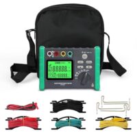 Erdungswiderstandsmessgerät, 0,03–2000Ω Erdungswiderstand Bodenwiderstandsmessgerät 2/3-Draht-Messung AC/DC Spannungsmessgerät Erdungswiderstandsprüfer Earth Ground Resistance Tester