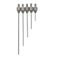 Hochwertige Messeinsätze für Uhren, Stahl-Durchmesser 1 mm, Länge 10/20/30/40/50 mm, Gewinde M2.5 und Schraubbohrer