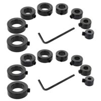 Tiefenbegrenzer Set mit 8 verschiedenen Größen von Tiefenanschlagringen (3/4/5/6/8/10/12/16 mm) für wiederholte Bohrvorgänge