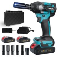 Schlagschrauber Akku 1000Nm für Makita 18V Batterie 3000RPM mit zwei 18V/2,0Ah-Akkus und 1/2 Zoll Bürstenloser Schlagbuchsen für Schraube und Mutter Entfernung