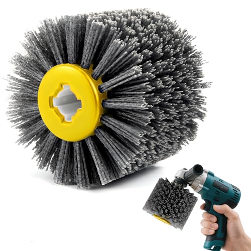 Hochwertige Nylonbürsten für das Schleifen von Holz und anderen Oberflächen mit 80/120 Körnung und einer Breite von 100mm sowie einem Durchmesser von 120mm