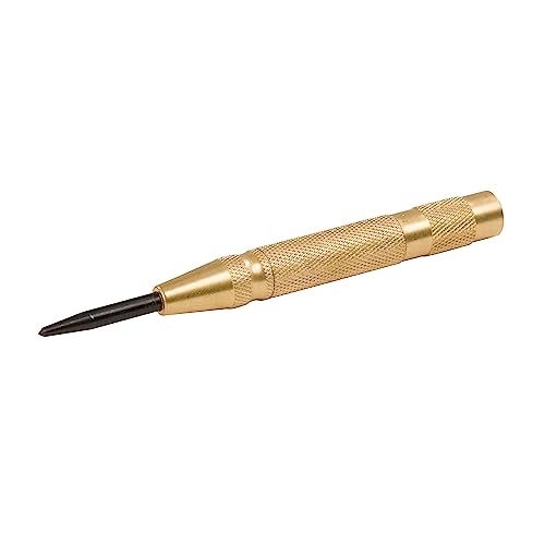 Automatik Körner von Silverline, Messing 130 mm, gehärtete Spitze, einfache Einstellung der Spannung, widerstandsfähig und lange Lebensdauer
