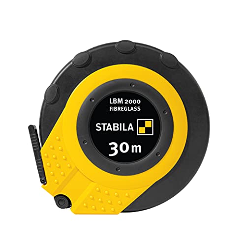Glasfaser-Messband mit metrischer Skala und Knickschutz, LBM 2000 FIBREGLASS, 30 m, Stabila Kapselbandmaß