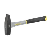 Stanley Schlosserhammer Fiberglas 500 g STHT0-51908, Hochwertiges Werkzeug für Heimwerker-Arbeiten, Fiberglas-Kopf, polierter Kopf, optimale Ausbalancierung des Griffes, ergonomischer Antirutschgriff