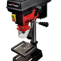 Hochwertige Tischbohrmaschine TB13 für Heimwerker, 5-stufige Drehzahlverstellung, 13 mm Bohrleistung in Stahl, stabile und standhafte Konstruktion, Not-Ausfunktion und Bohrfutterabdeckung