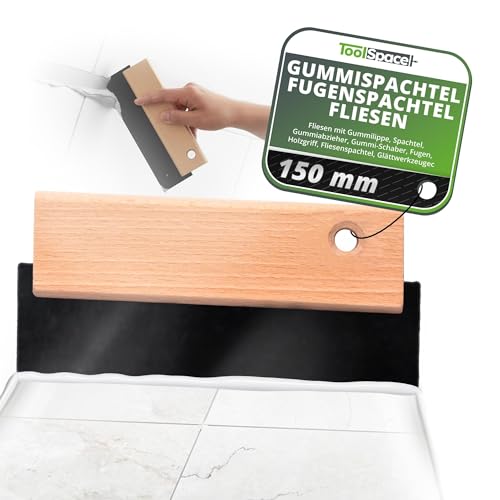 Gummispachtel für Fliesen, Fugen spacken, Werkzeug zum Glätten und Abziehen von Gummischaber, 150 mm, Ergonomie, Heimwerken, Renovieren, Bau