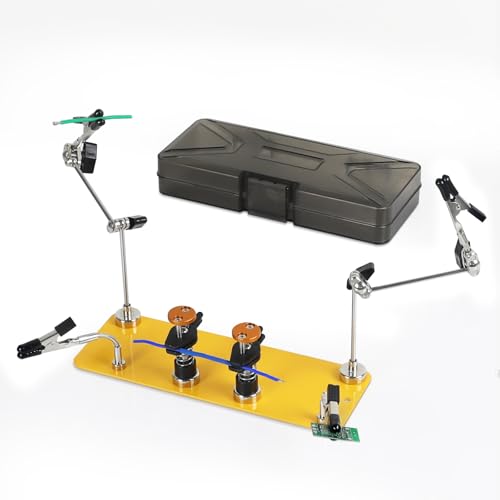 Ergonomic Hilfe für die Werkstatt: Dritte Hand ClampRex O3-BOX von Toolour mit Parallel-Klemme und Magnetfuß für Platinen und Bauteile