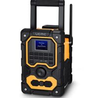 Baustellenradio mit DAB+ und Bluetooth 5.0, Wasserfestigkeit und Tragegriff