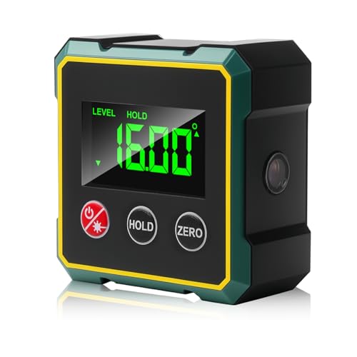 Digitaler Winkelmesser mit hochauflösendem LCD-Display, präzise Winkel- und Neigungsmessung sowie Wasserdichtigkeit und Magnetismus.