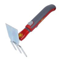 Multi-Funktion-Doppelhacke von WOLF Garten, rot und schwarz, mit kurzer Stange ZM 015, Arbeitsbreite 7 cm