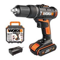 WORX 18V (20V MAX) Akku-Schlagbohrschrauber WX371, 2,0Ah, PowerShare, 2 Gänge, Koffer, 13mm Bohrfutter, 18+1+1 Drehmomentstufen