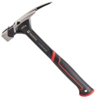 Würth Profi Latthammer 600g - extrem robuster und aus einem Stück voll geschmiedeter Hammer mit 2K Griff und Magnethalter, Zimmermannshammer, Länge 33cm