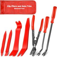7-teiliges Auto-Clip-Zangen-Set und Befestigungsentferner, Werkzeug-Reparatur-Set mit Aufbewahrungstasche für Autotürverkleidung, Polster, Armaturenbrett
