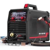 YESWELDER 185A MIG MAG Schutzgas Schweißgerät, ein vielseitiges Gerät für verschiedene Schweißtechniken mit Synergic MIG, manuellem MIG und digitaler Anzeige.