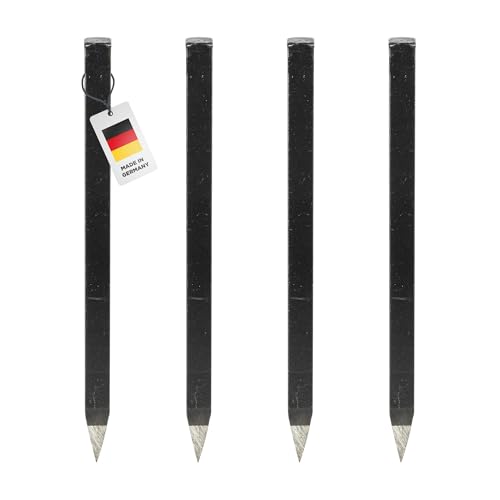 Professionelle Schnureisen zur Arbeit mit Pflaster und Beton, 4 Stücke, Länge 160 mm x Ø 8 mm, gehärtete Spitze, Made in Germany
