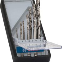 Bosch HSS-Holzbohrersatz 7-tlg. Sechskantschaft mit 2 - 8 mm Durchmessern, robuste Materialien und präzise Bohrungen für Schreiner und Holzarbeiter