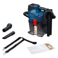 Bosch PRO 18V System Akku-Staubsauger GAS18V-6LS, inklusive flexiblen Schlauch, Winkelrohr, Fugendüse, Bodendüse, PT-Adapter, Saugrohre und Vliesbeutel