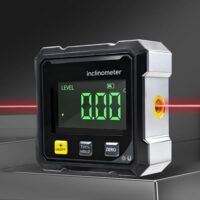 Digitale Wasserwaage mit LED-Anzeige und magnetischem Winkelmesser für Arbeiten, Bau und Wasserwaagenboxen