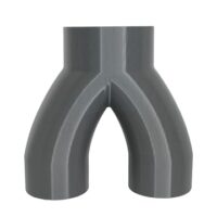 Abzweigstück mit Y-Verteiler aus PETG, DN100 auf 2-Fach DN75, ideal für Vakuum- und Saugrohrsysteme sowie industrielle Anwendungen