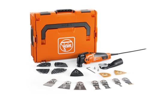 FEIN Multimaster MM 500 Plus Top, leistungsstarkes Multi-Tool mit über 30 Zubehörteilen zum Sägen, Schleifen und Austrennen, Motor 350 W, Anti-Vibrationssystem und StarlockPlus-Aufnahmesystem