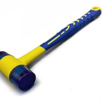 KAIHAOWIN Gummihammer 30mm mit Rutschfestem Griff und schlagfreiem Gummikopf, ideal für Holz, Kunststoff, Leder, Schmuck und Modellbau.
