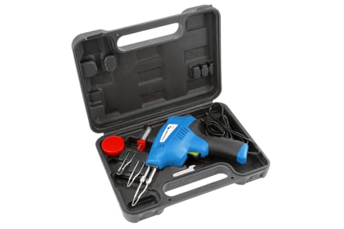 Transformator-Lötkolben mit 200W Leistung, drei Heizstufen und LED-Licht, ideal für Elektroinstallationen und Kfz-Reparaturen