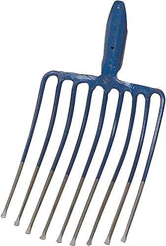 Ideal Steingabel mit 9 Zinken/Federdülle, Blau, 35.6 x 24.3 x 6.2 cm - Garten- und Baubeschäft