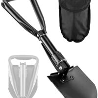 Klappbare Schaufel aus Kohlenstoffstahl, leichte Grabschaufel für Outdoor-Camping und Wandern, tragbar und faltbar